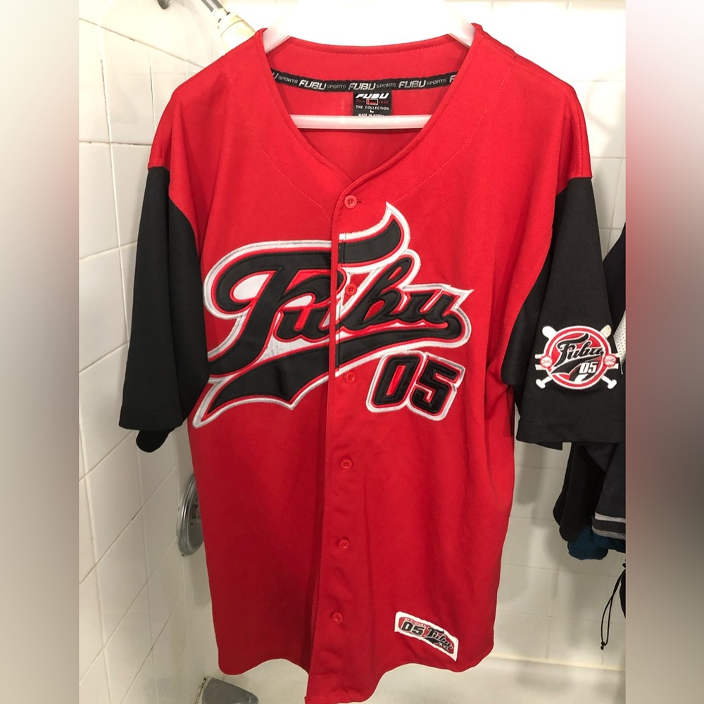 Vintage Iconic Y2K Fubu Baseball Jersey Rare Size Large